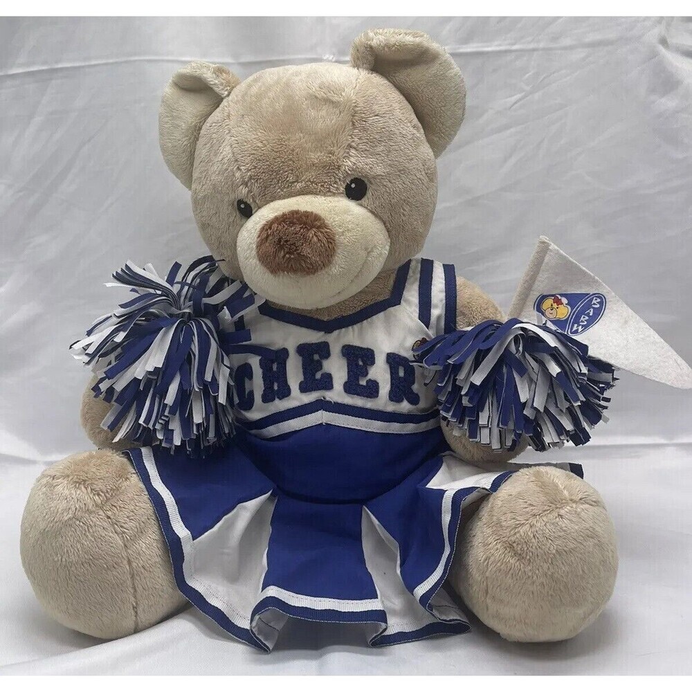 BUILD A BEAR Cheerleading Bear  Outfit * pom Pom * megaphone * bows* Cheer Plush